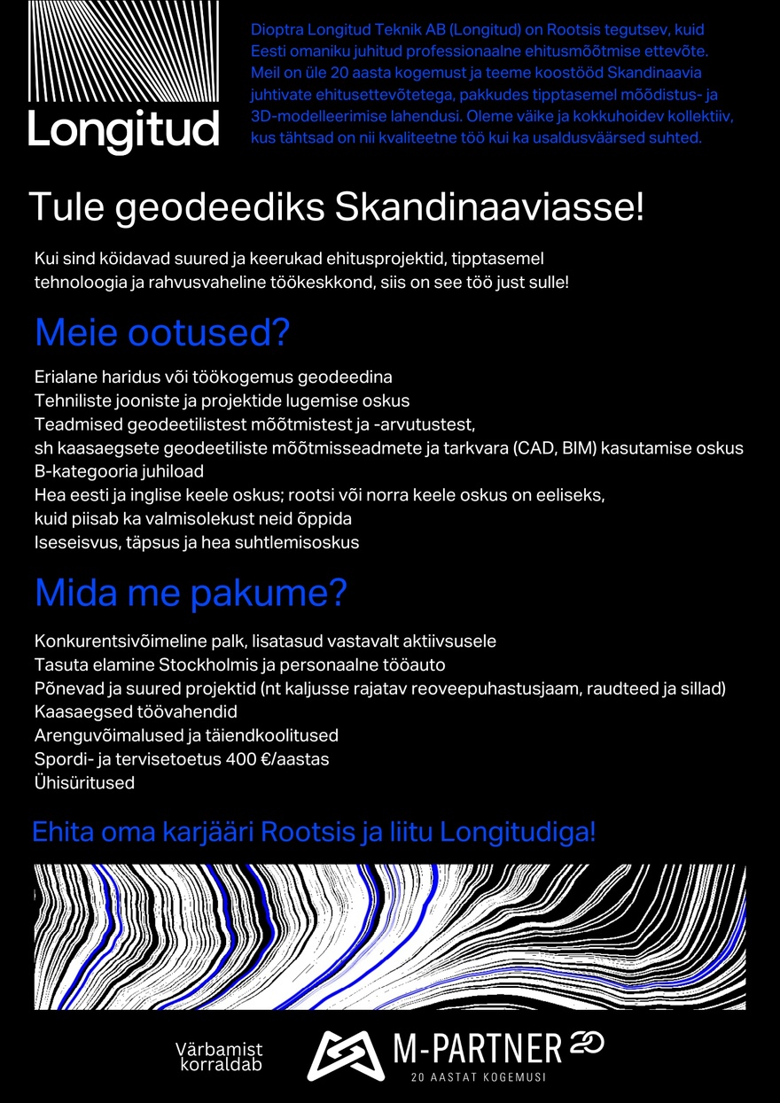 M-Partner HR Tule geodeediks Skandinaaviasse!