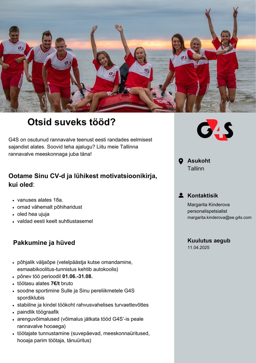 AS G4S Eesti Vetelpäästja Tallinna randades