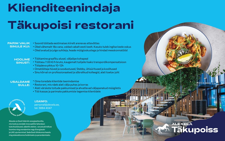 AS Alexela Klienditeenindaja Täkupoisi restorani