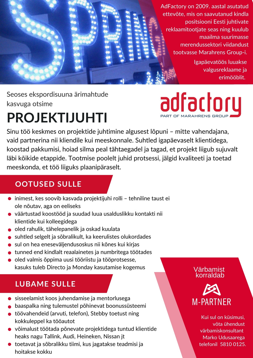 M-Partner HR Projektijuht