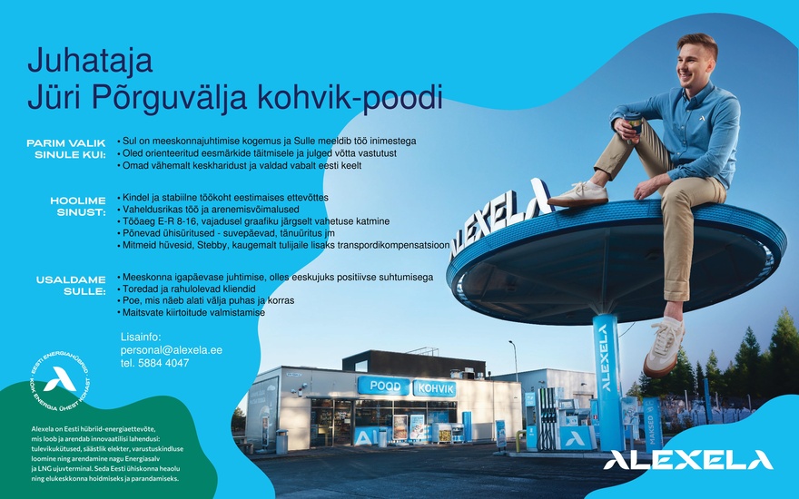 AS Alexela Juhataja Jüri Põrguvälja kohvik-poodi