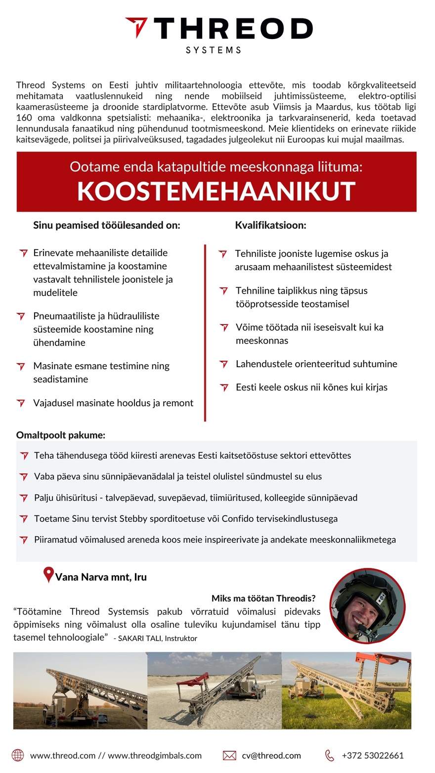 Threod Systems AS KOOSTEMEHAANIK