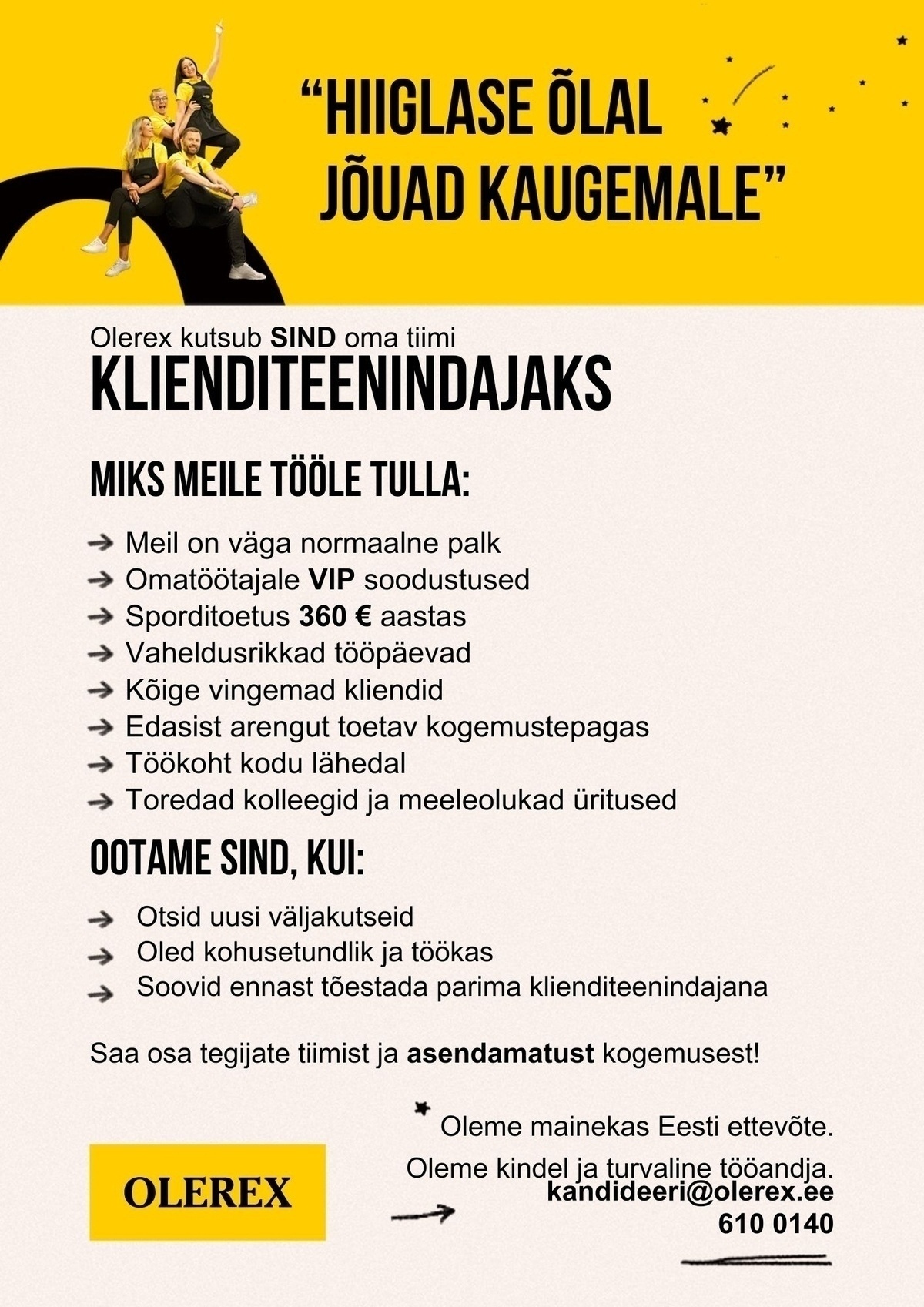 Olerex AS Klienditeenindaja Haapsalu teenindusjaama