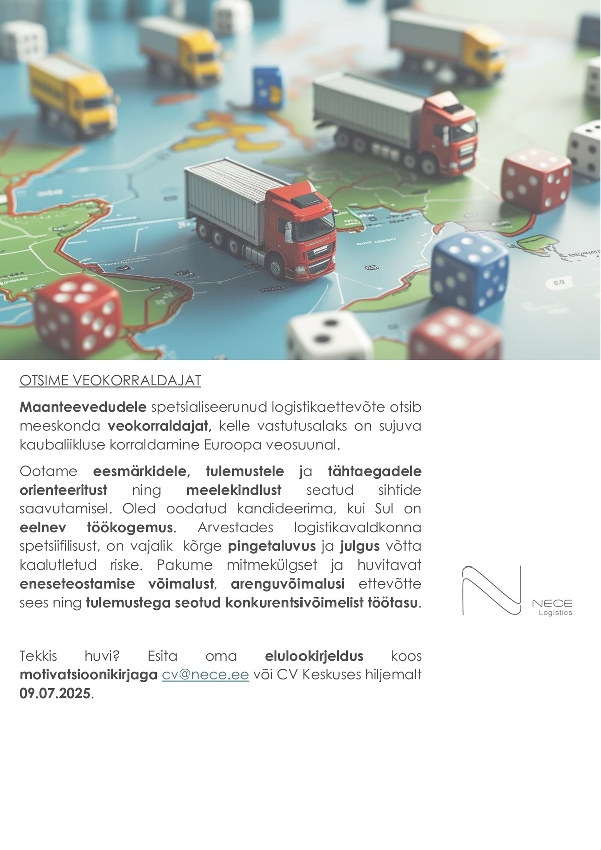 NECE Logistics OÜ Veokorraldaja