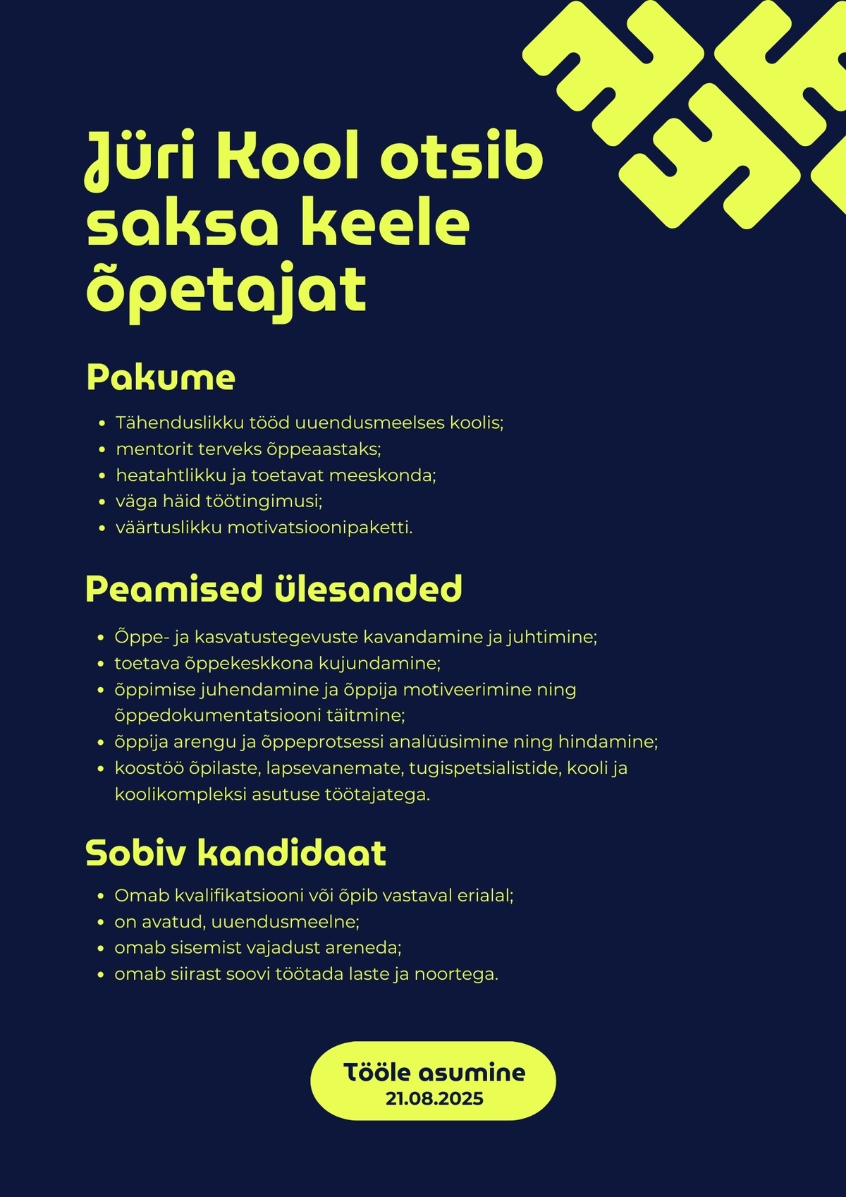 Jüri Kool Saksa keele õpetaja