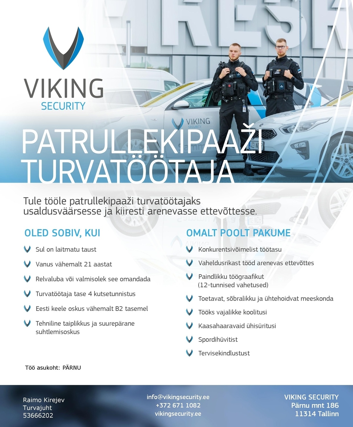 Viking Security AS Patrullekipaaži turvatöötaja