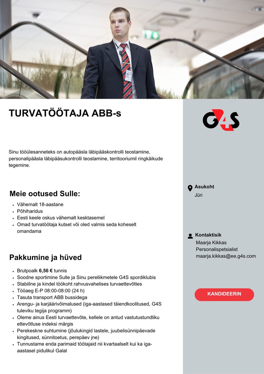 AS G4S Eesti Turvatöötaja ABB-s