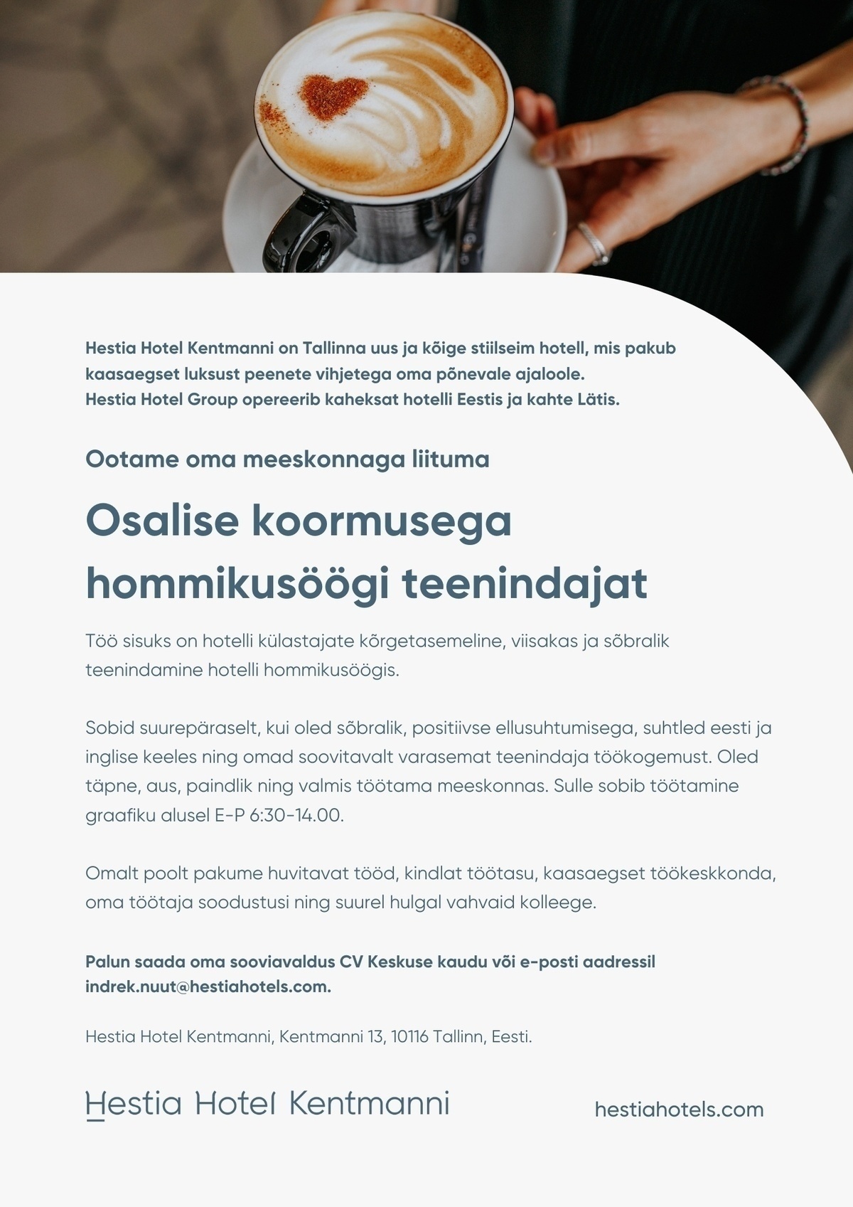 Kentmanni Hotell OÜ Osalise koormusega hommikusöögi teenindaja