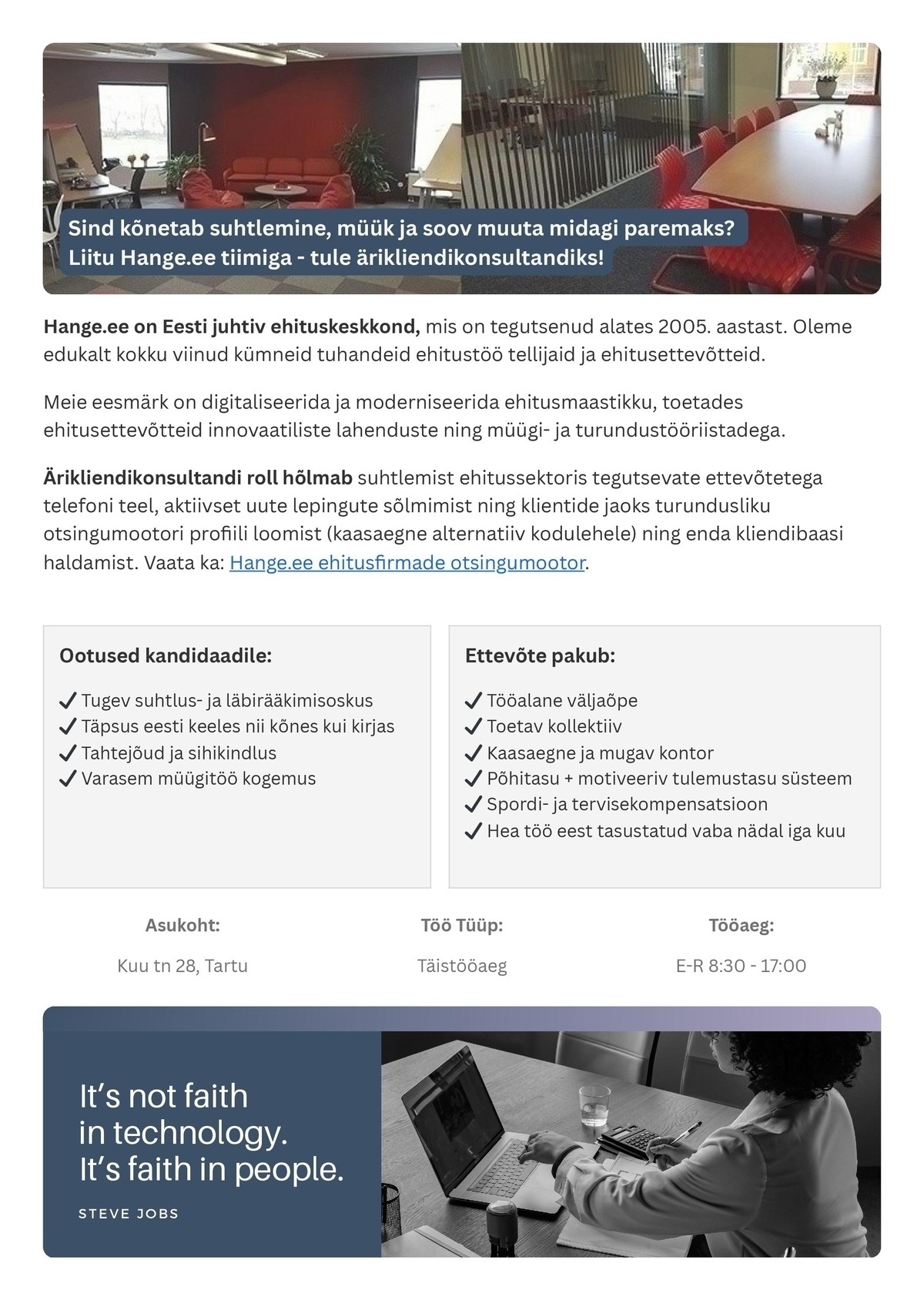 Hange.ee teenused OÜ ÄRIKLIENDIKONSULTANT