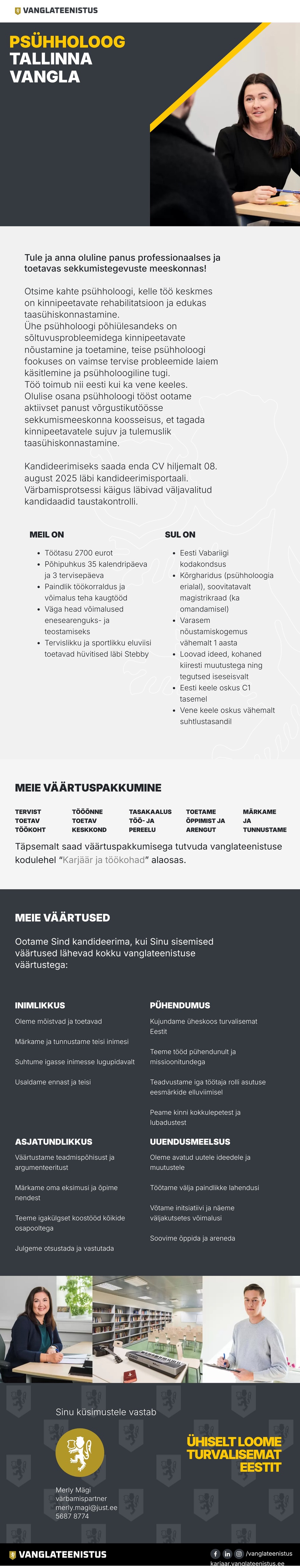 Tallinna vangla Psühholoog