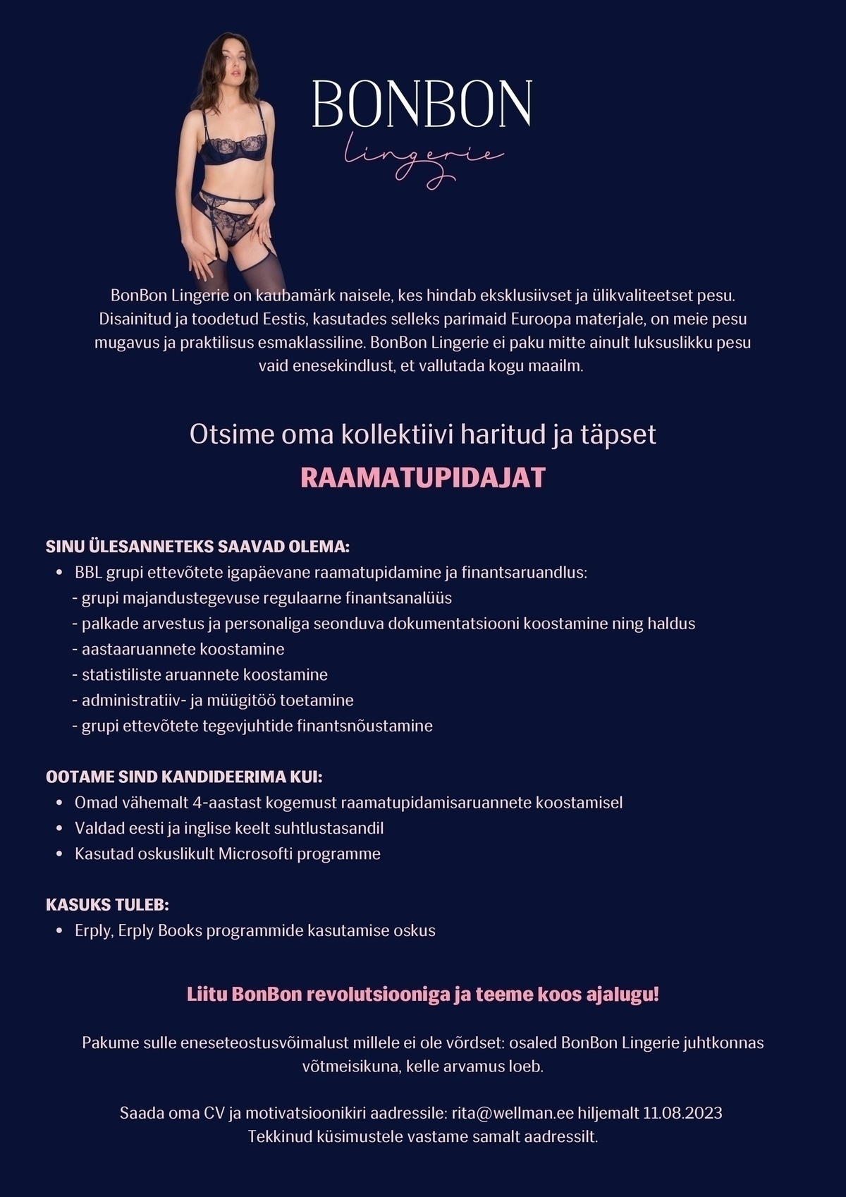 BonBon Lingerie OÜ Raamatupidaja