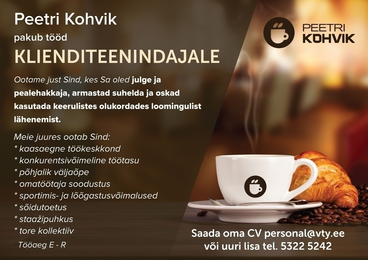 Coop Võru Klienditeenindaja (Peetri Kohvik)