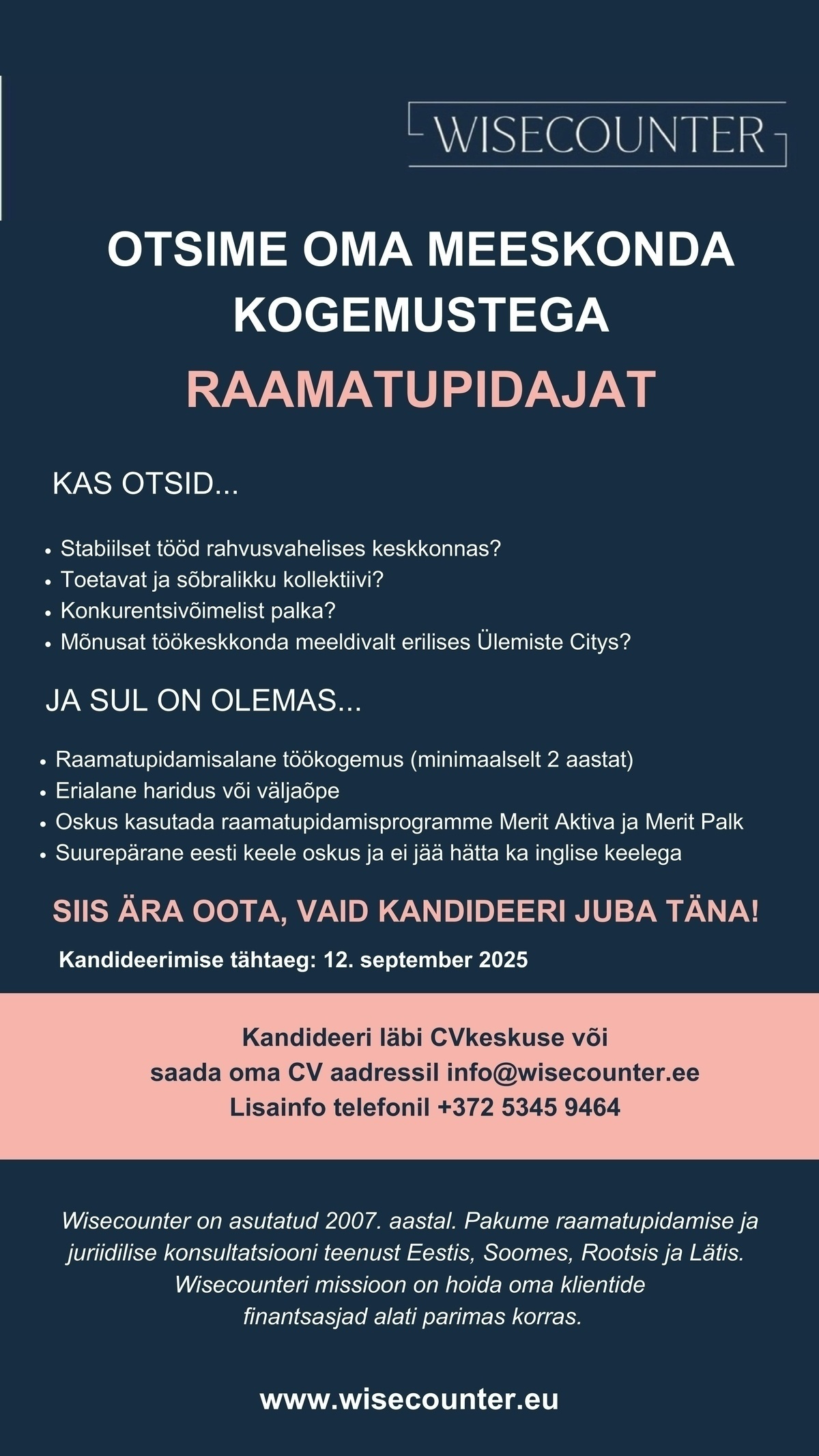 WISECOUNTER OÜ Raamatupidaja