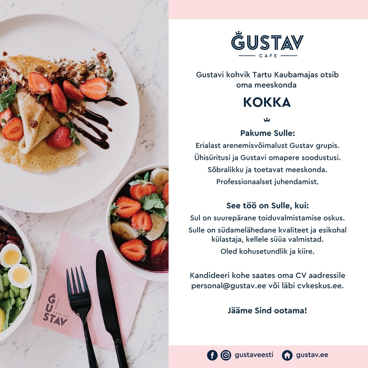 GUSTAV CAFE OÜ Kokk