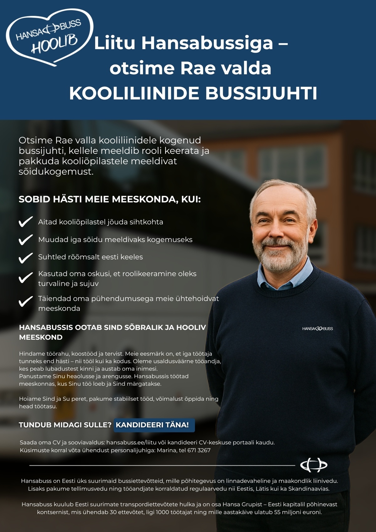 Hansabuss AS Bussijuht Rae valla kooliliinidele