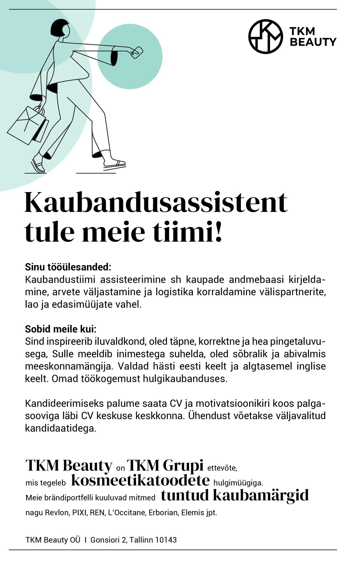 TKM BEAUTY EESTI OÜ KAUBANDUSASSISTENT