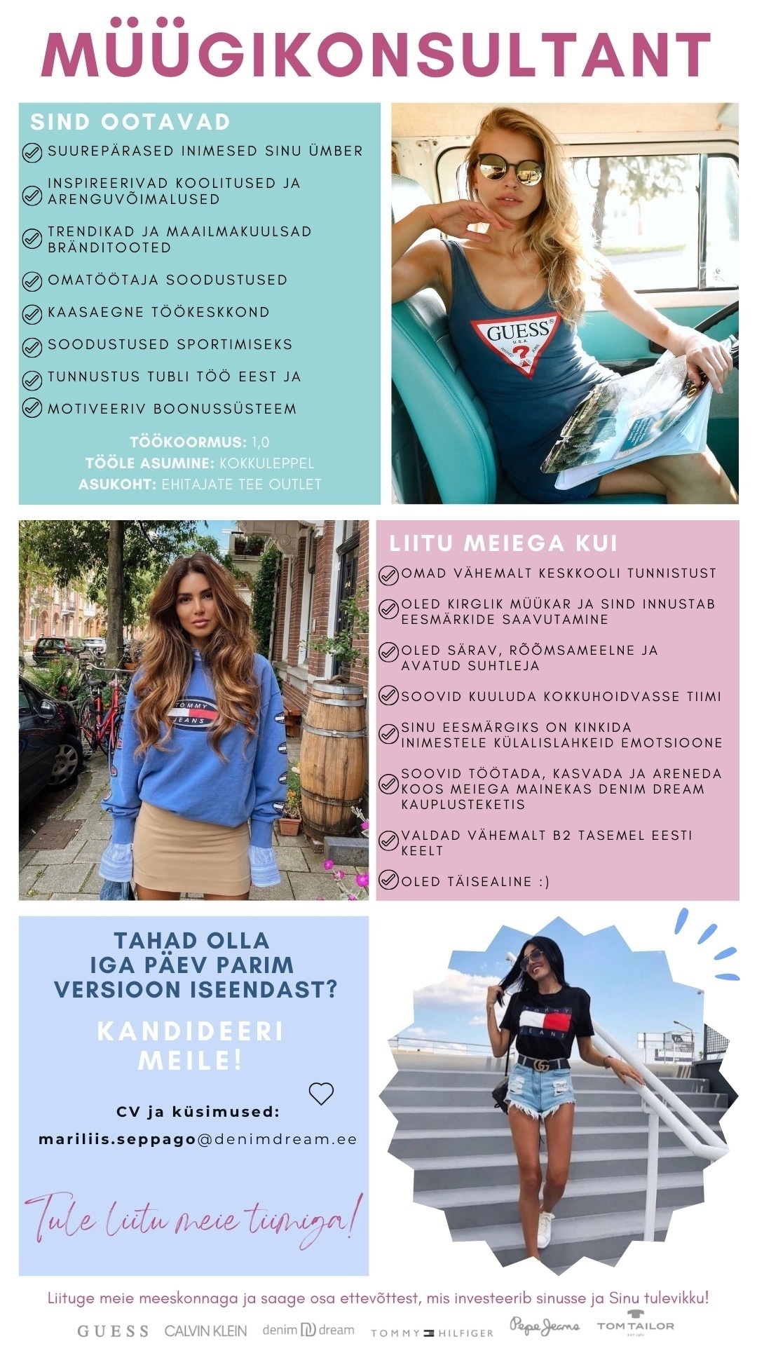 Põldma Kaubanduse AS Müügikonsultant DENIM DREAM Outleti ⭐️ (Ehitajate tee)