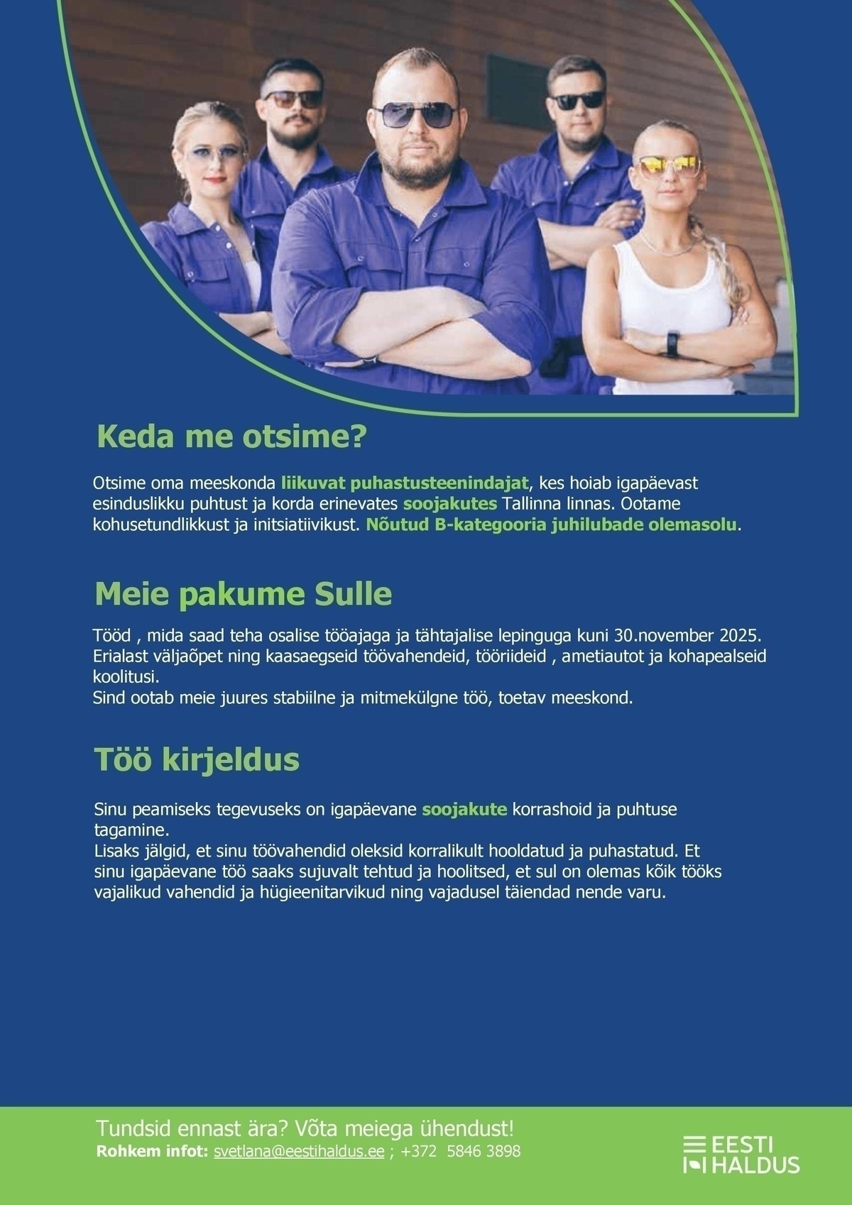 OÜ Eesti Haldus Puhastusteenindaja (soojakud)