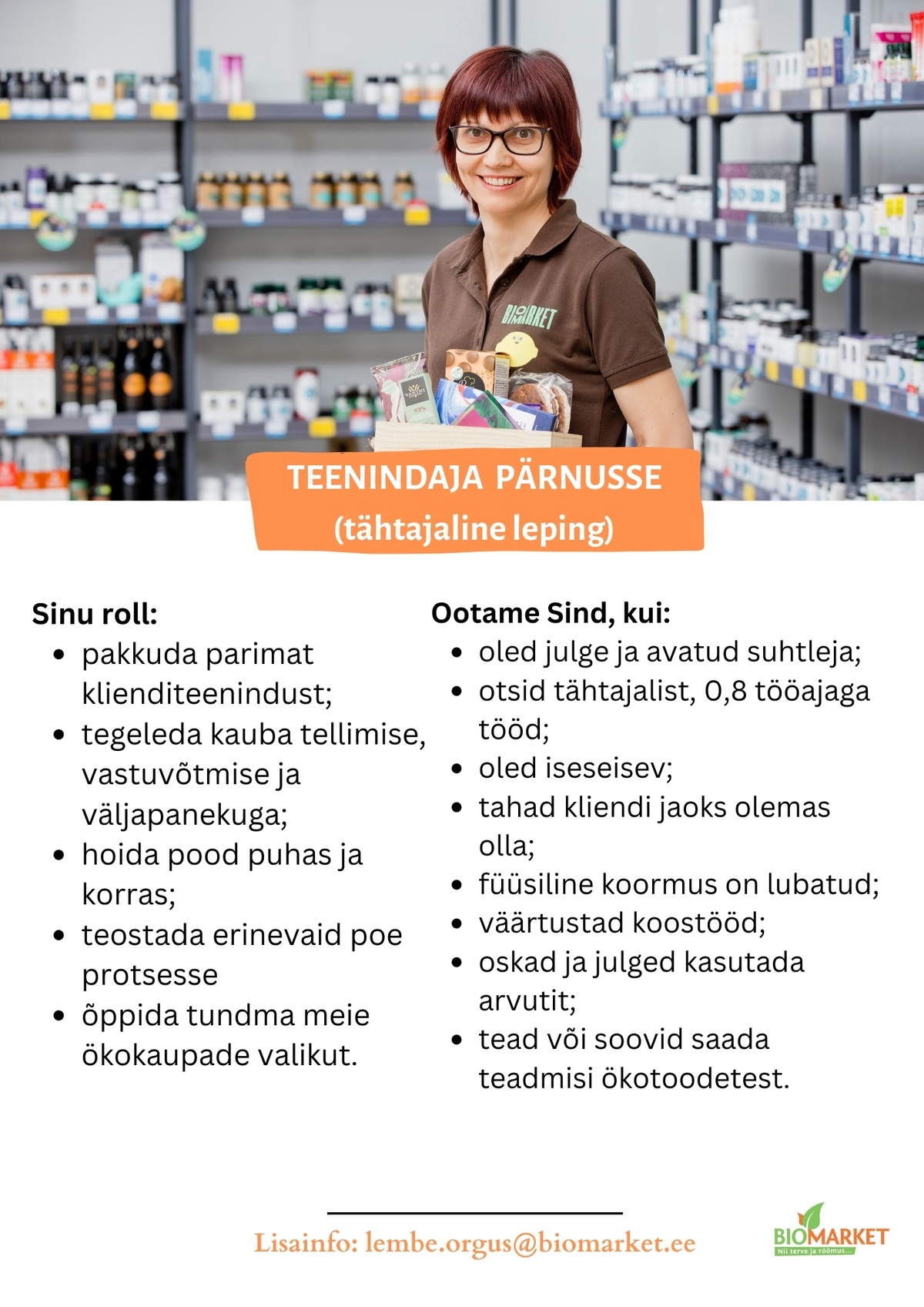 BIOMARKET OÜ Klienditeenindaja