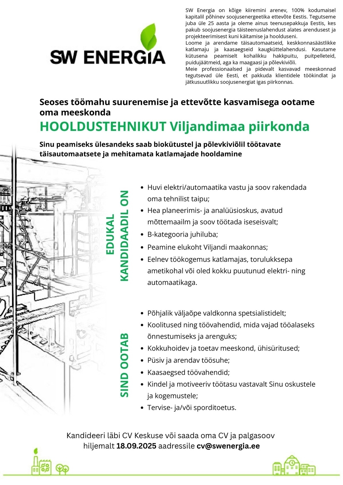 SW Energia OÜ Hooldustehnik