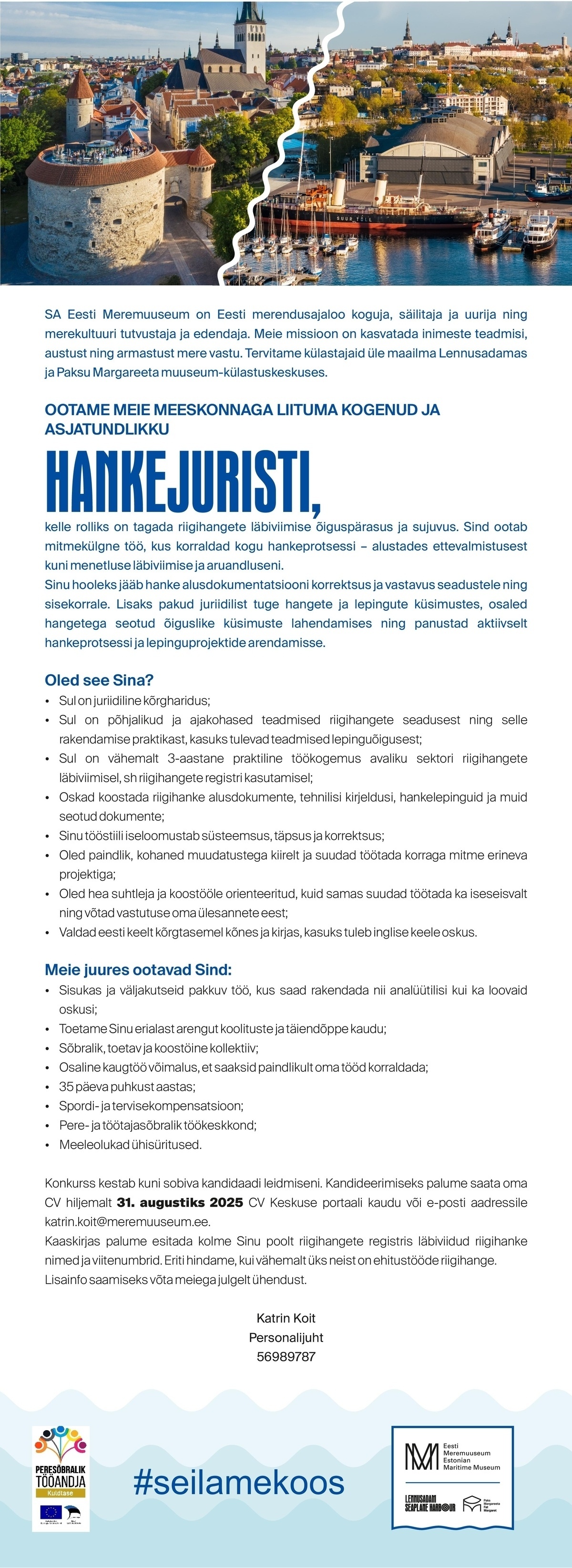 EESTI MEREMUUSEUM SA Hankejurist