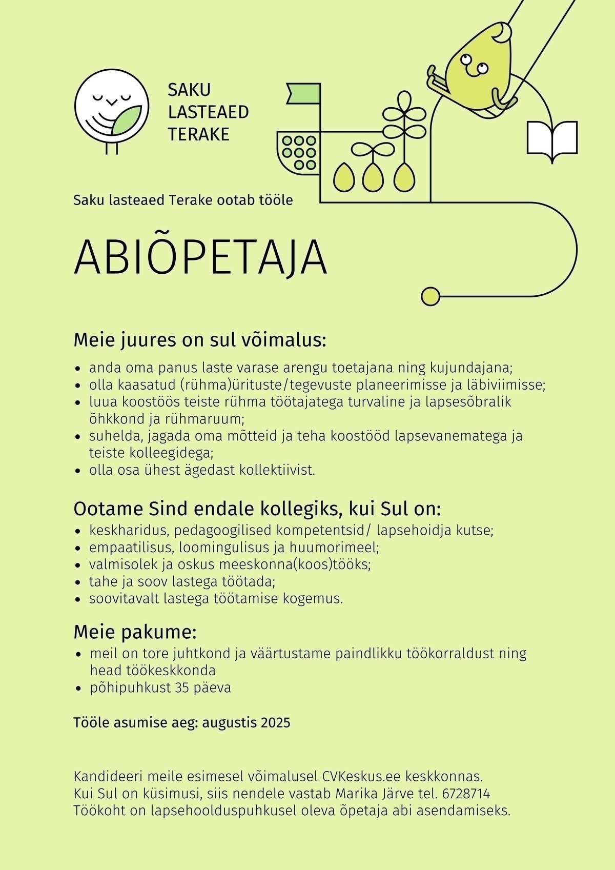 CVKeskus.ee klient Lasteaia abiõpetaja