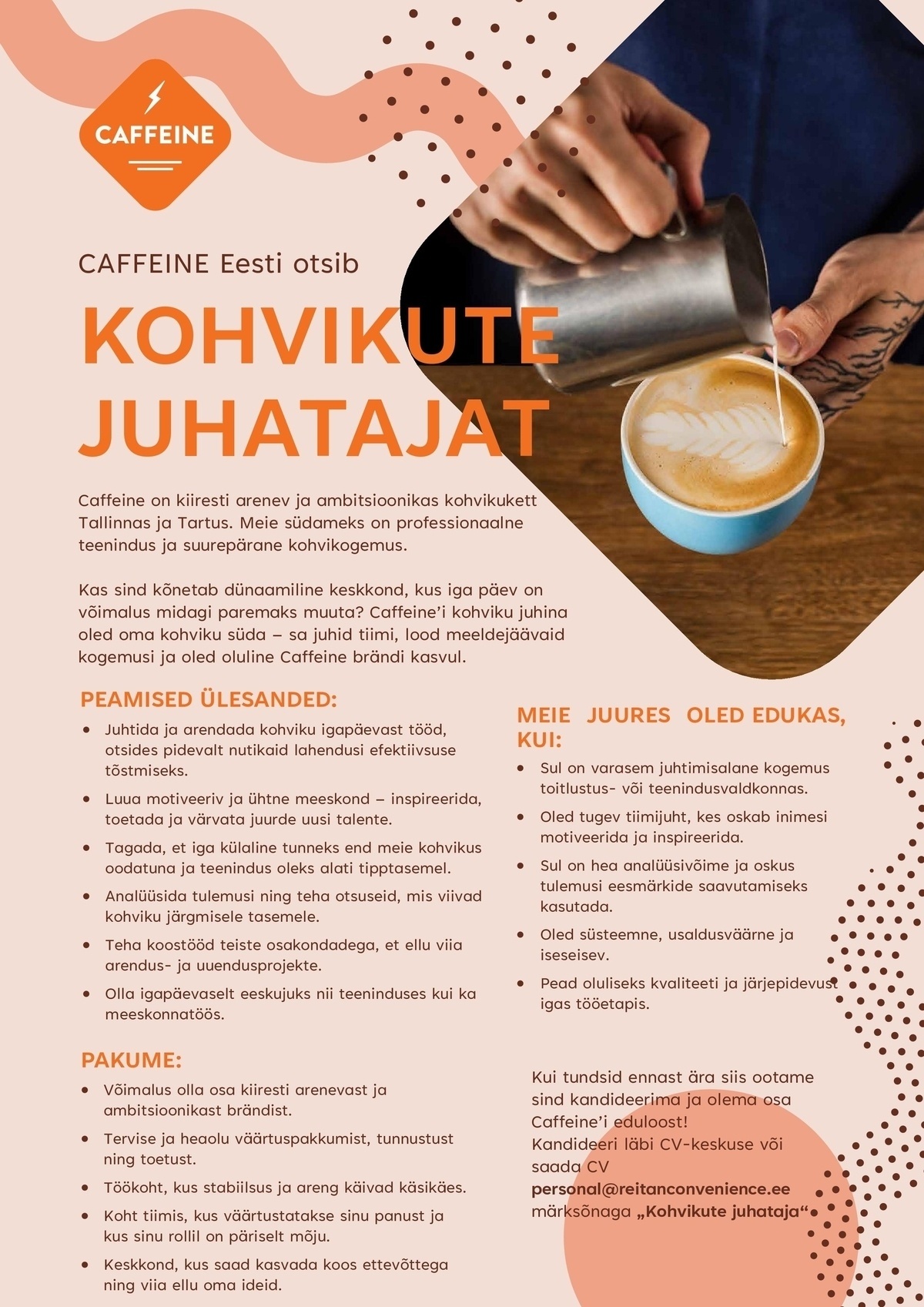 Reitan Convenience Estonia AS CAFFEINE KOHVIKUTE JUHATAJA