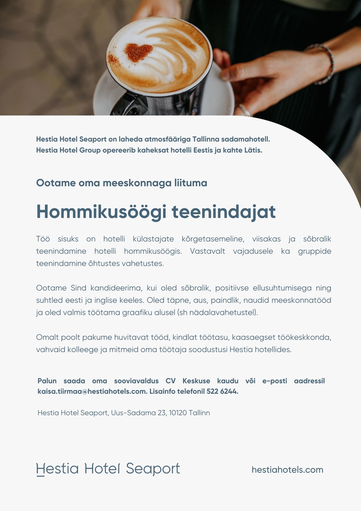 Hestia Hotel Seaport Hommikusöögi teenindaja