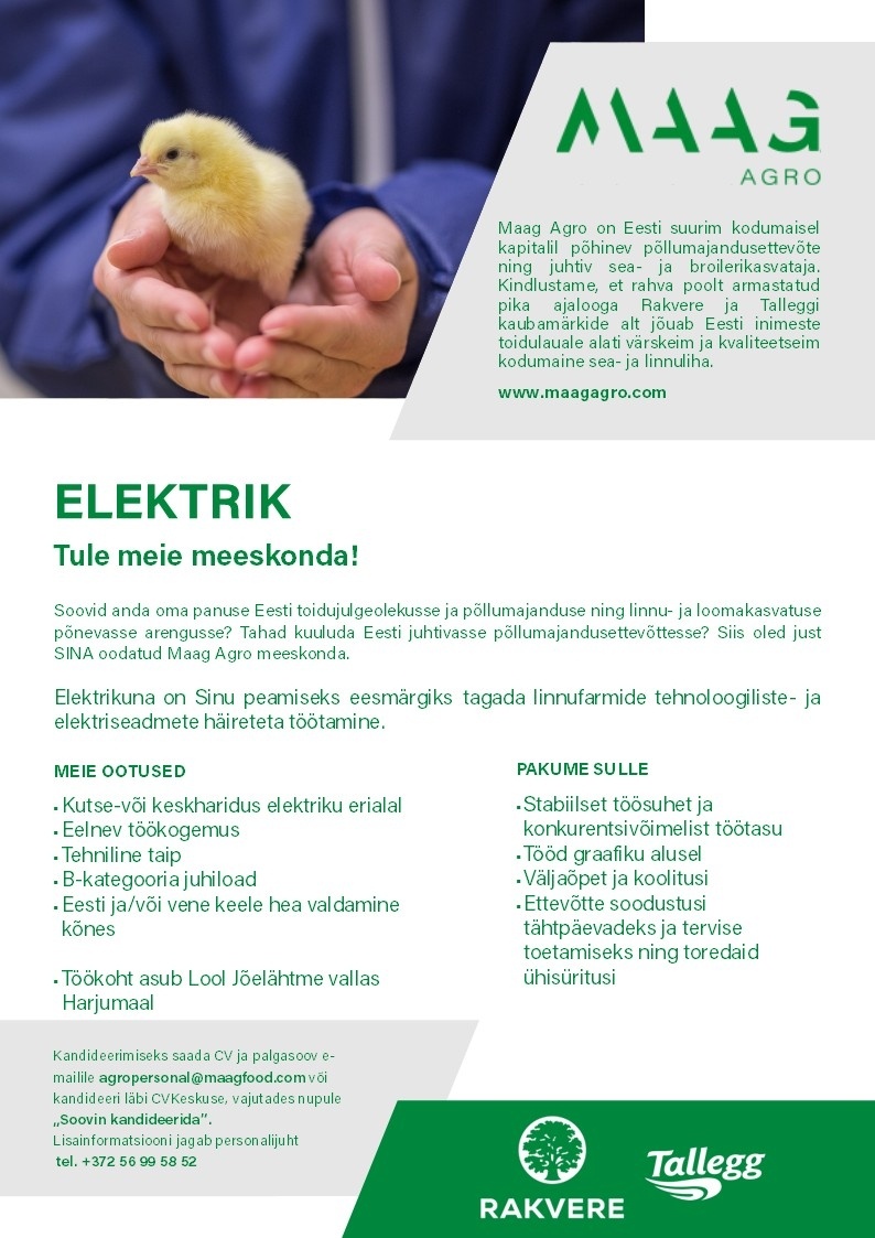 Maag Eesti AS Elektrik