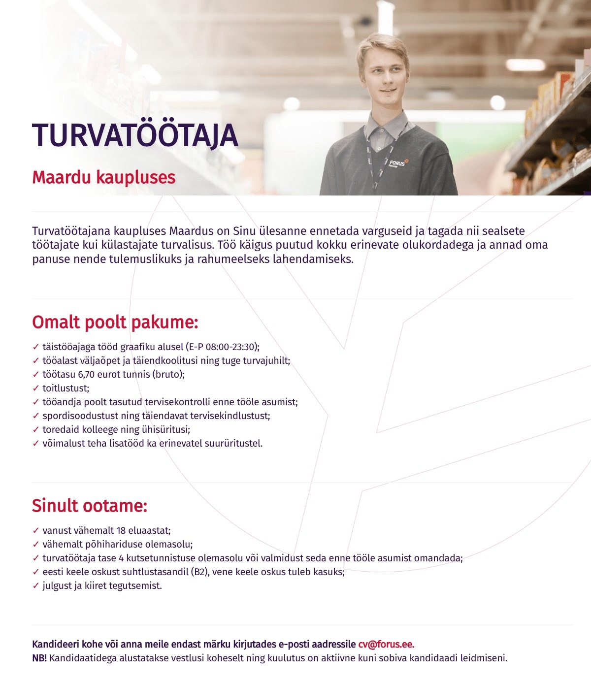 Forus Security AS Turvatöötaja Maardus