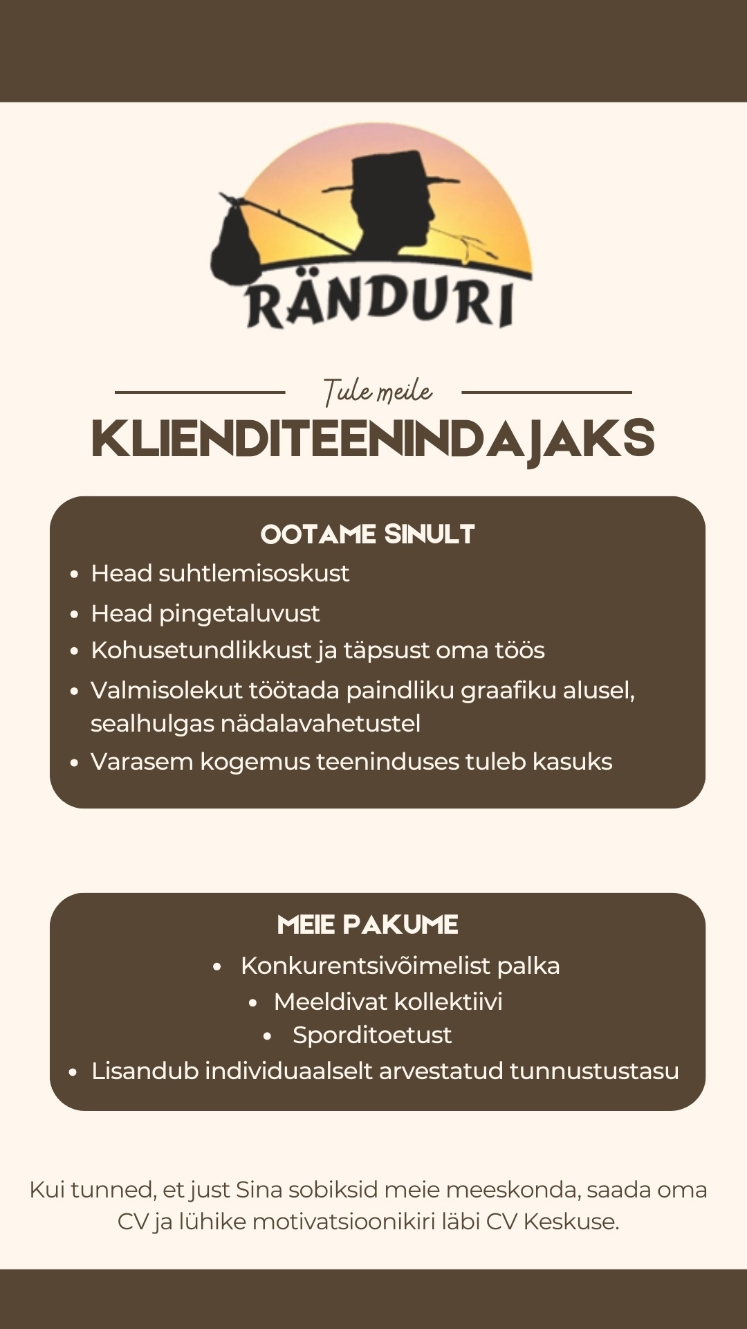 UUSMÄGI OÜ Klienditeenindaja