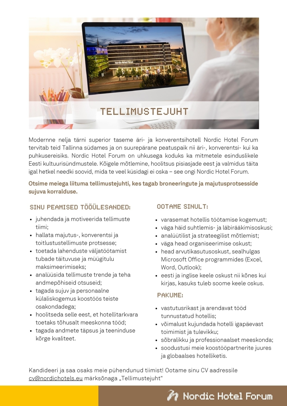 Nordic Hotels OÜ Tellimustejuht