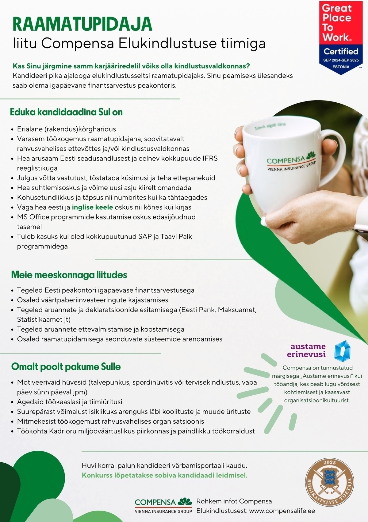 Compensa Life Vienna Insurance Group SE Raamatupidaja