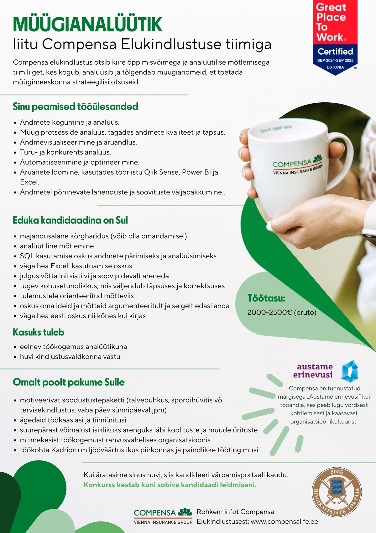 Compensa Life Vienna Insurance Group SE Müügianalüütik