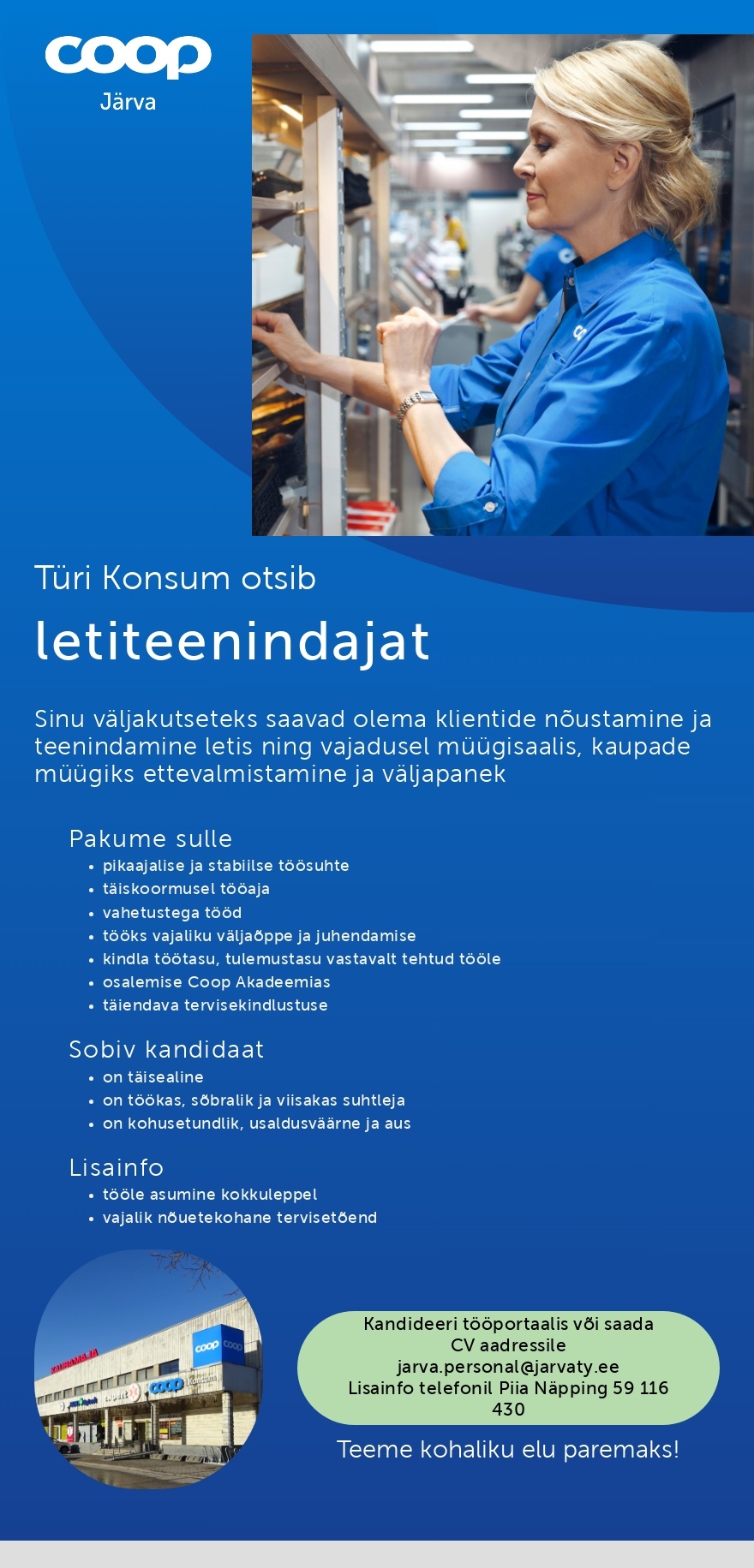 Coop Järva LETITEENINDAJA Türi Konsum (Coop Järva)