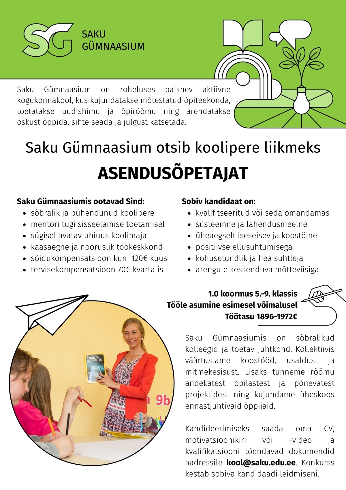 Saku Gümnaasium Asendusõpetaja