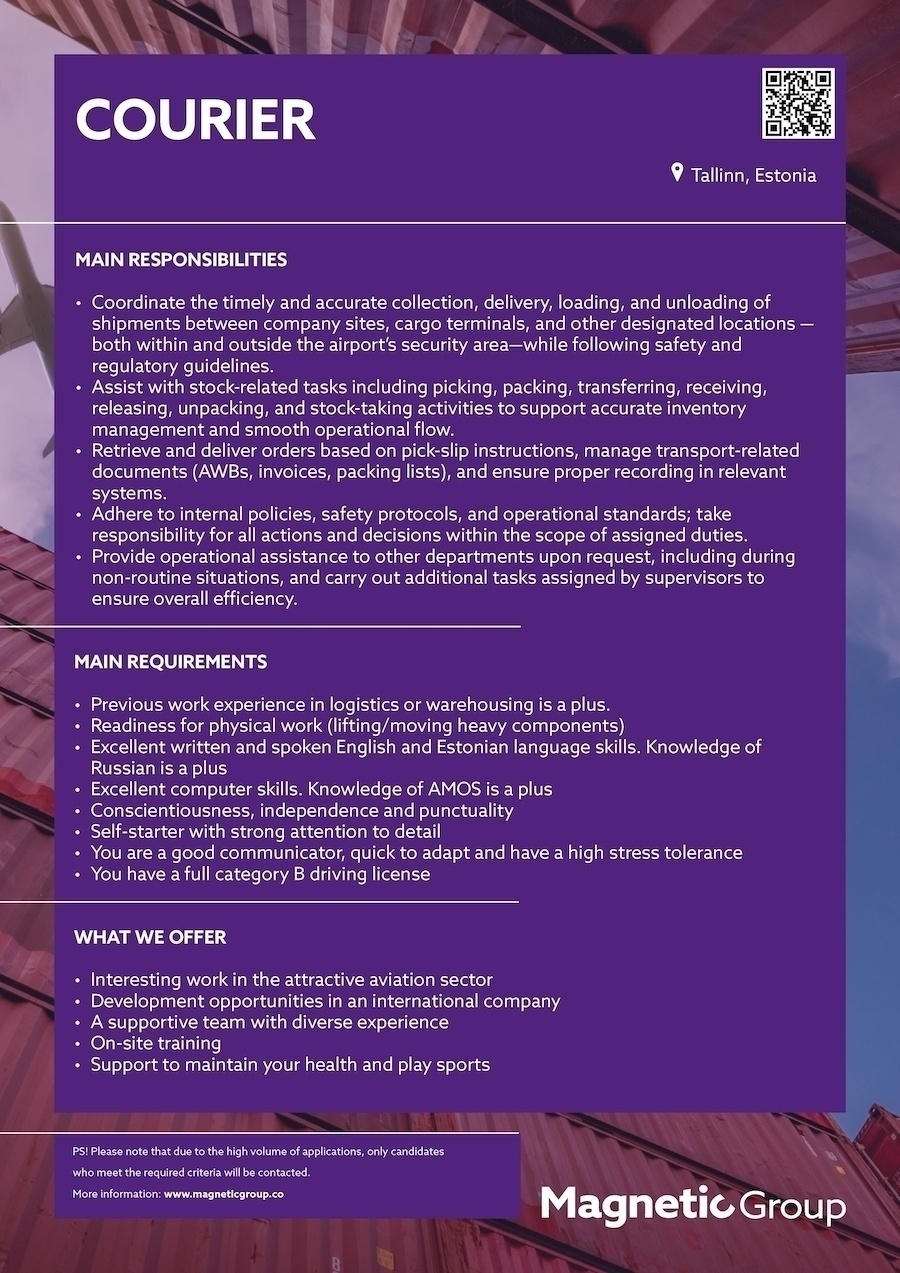 Magnetic MRO AS Courier