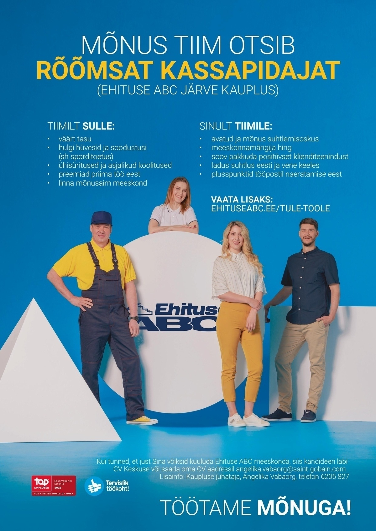 Optimera Estonia AS - Ehituse ABC Särasilmne kassapidaja (Väike-Järve keskuse Ehituse ABC)