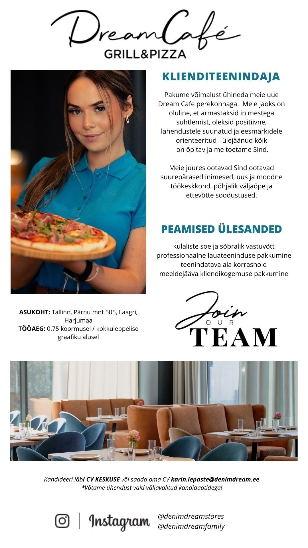 Põldma Kaubanduse AS KLIENDITEENINDAJA (Dream Cafe, Laagris)