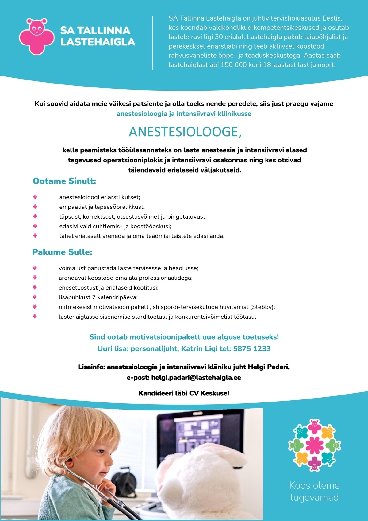 Tallinna Lastehaigla SA Anestesioloog