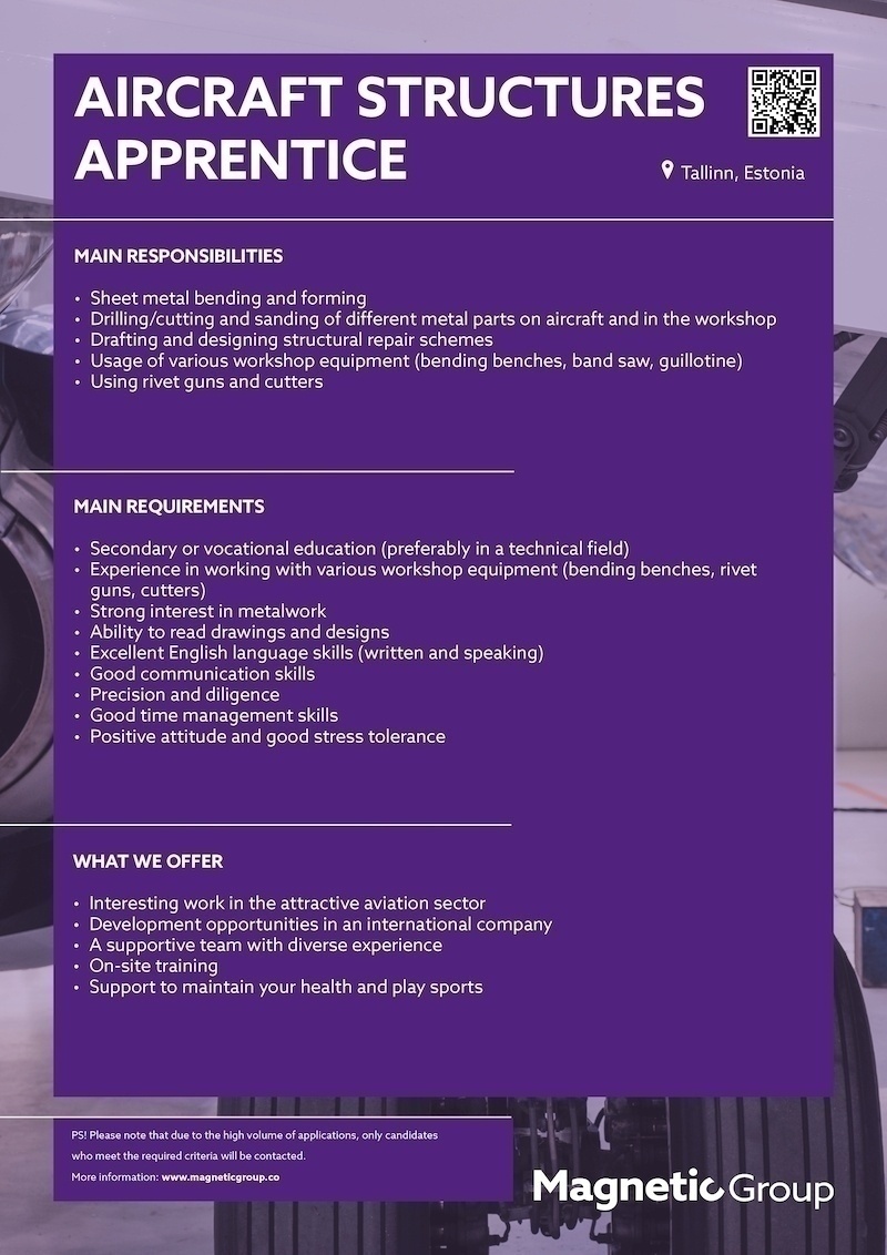 Magnetic MRO AS Aircraft Structures Apprentice