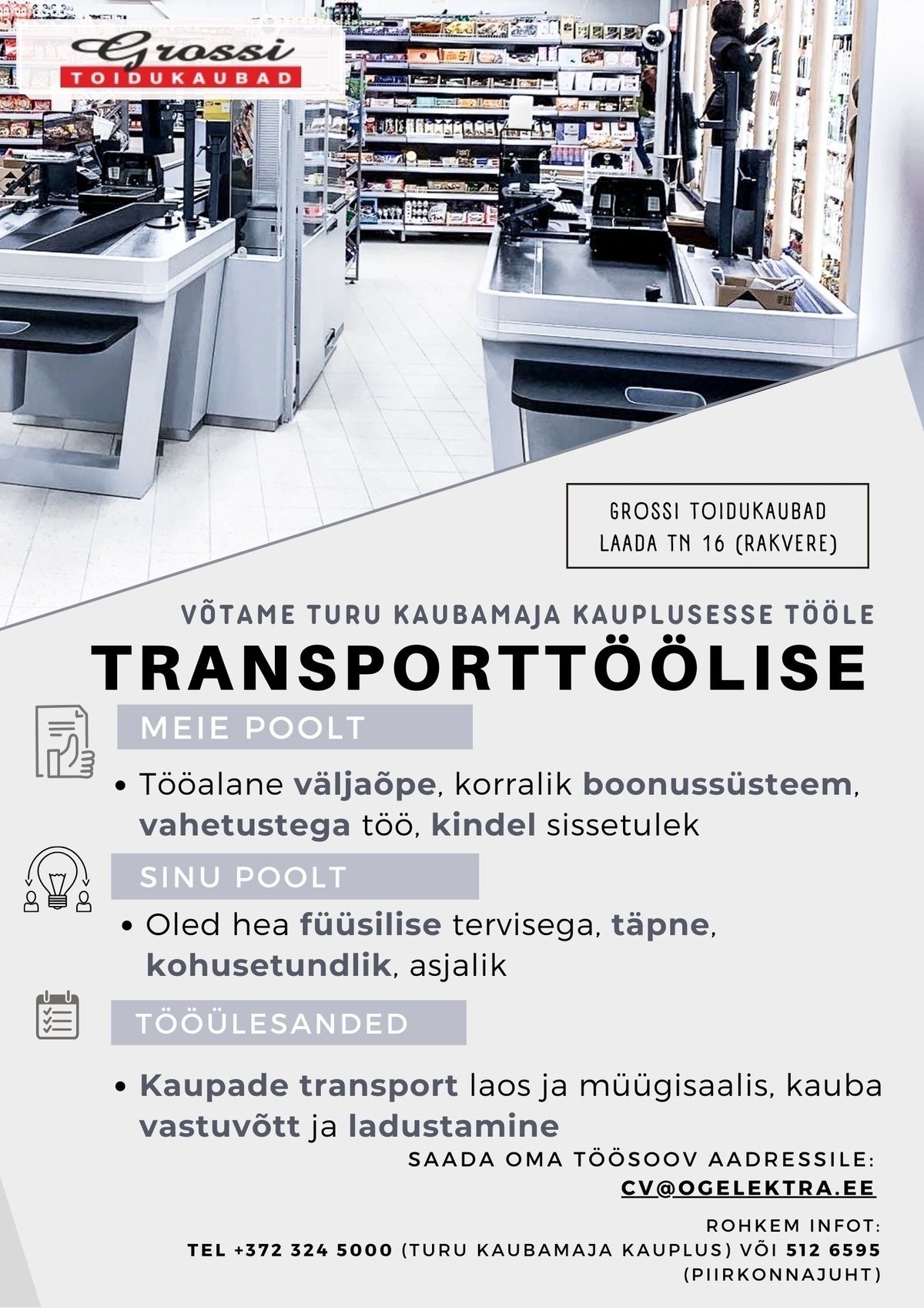 OG Elektra AS Transporttööline (Turu Kaubamaja)