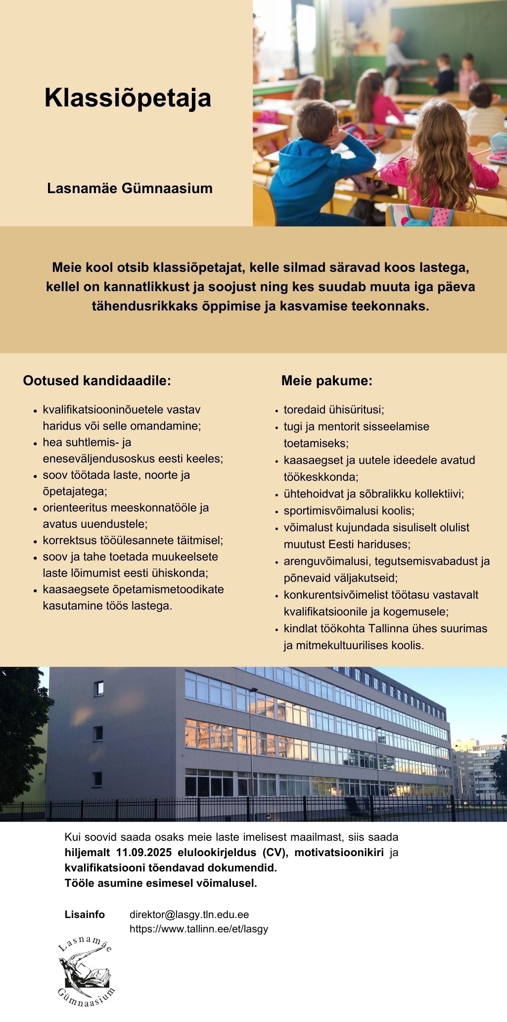 Lasnamäe Gümnaasium Klassiõpetaja