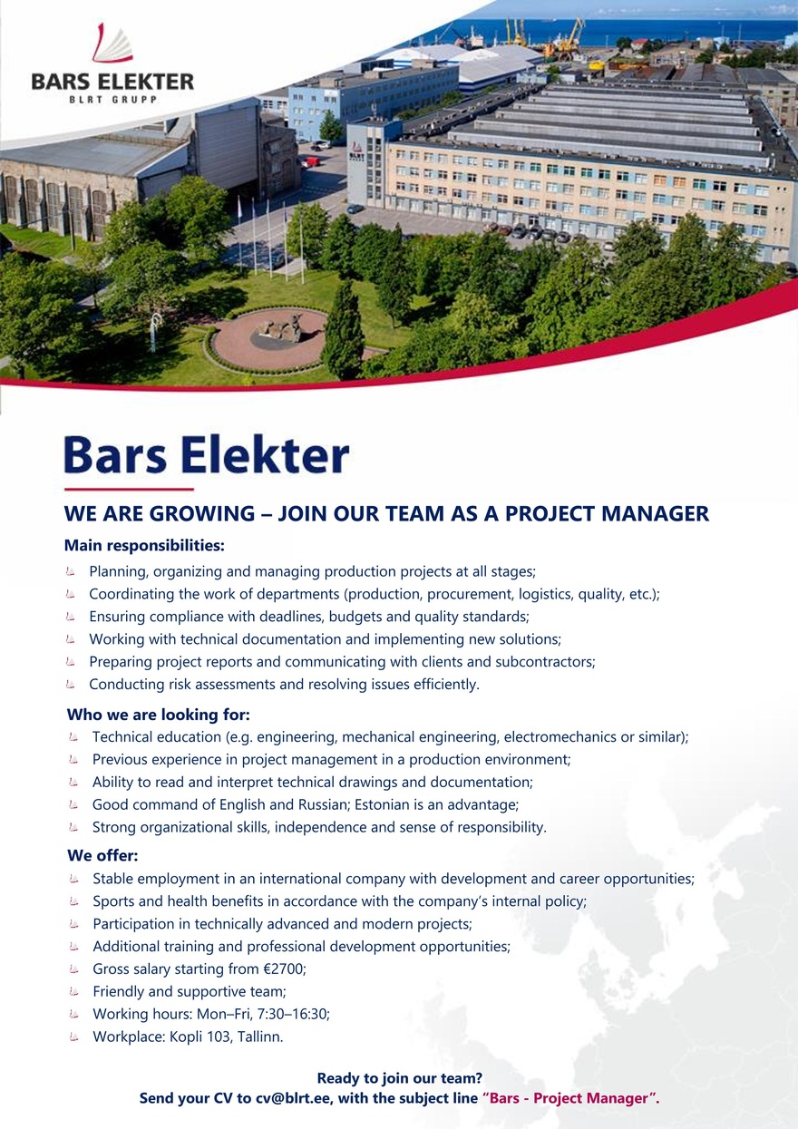 Bars Elekter Project manager