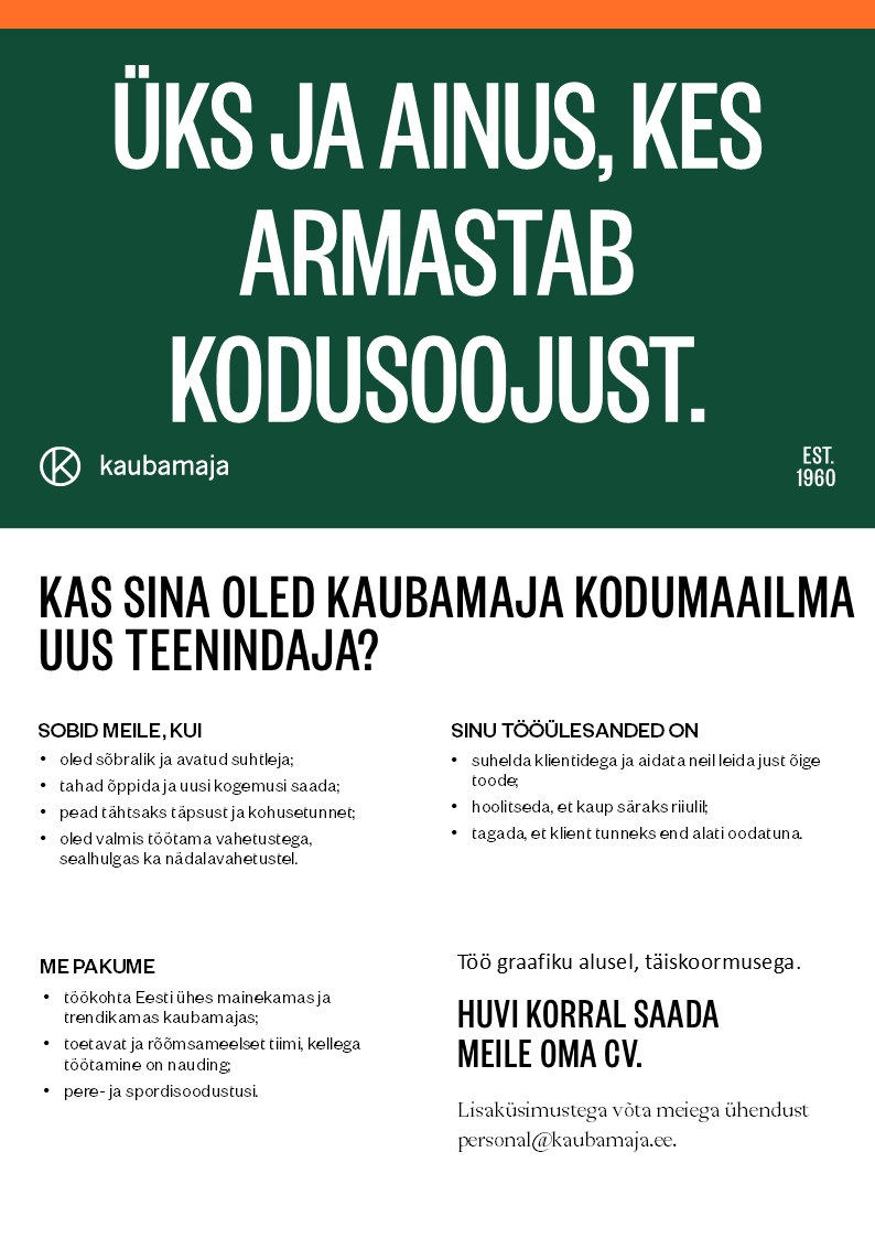 Kaubamaja Kodumaailma teenindaja