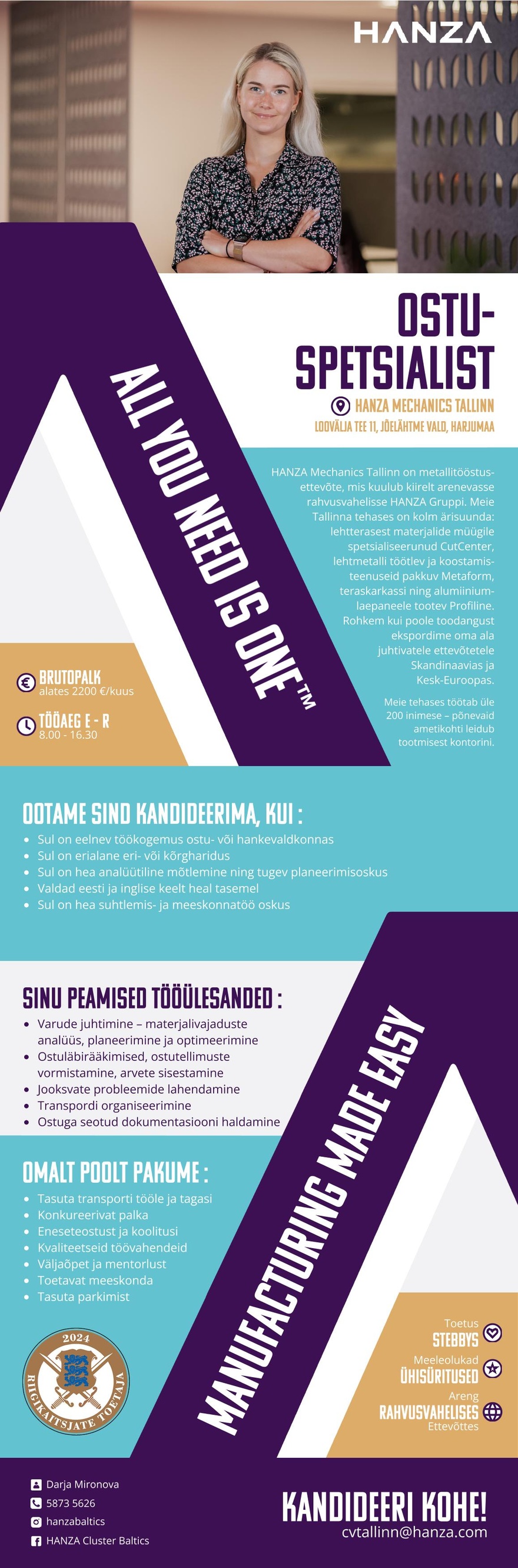 HANZA Mechanics Tallinn AS Ostuspetsialist