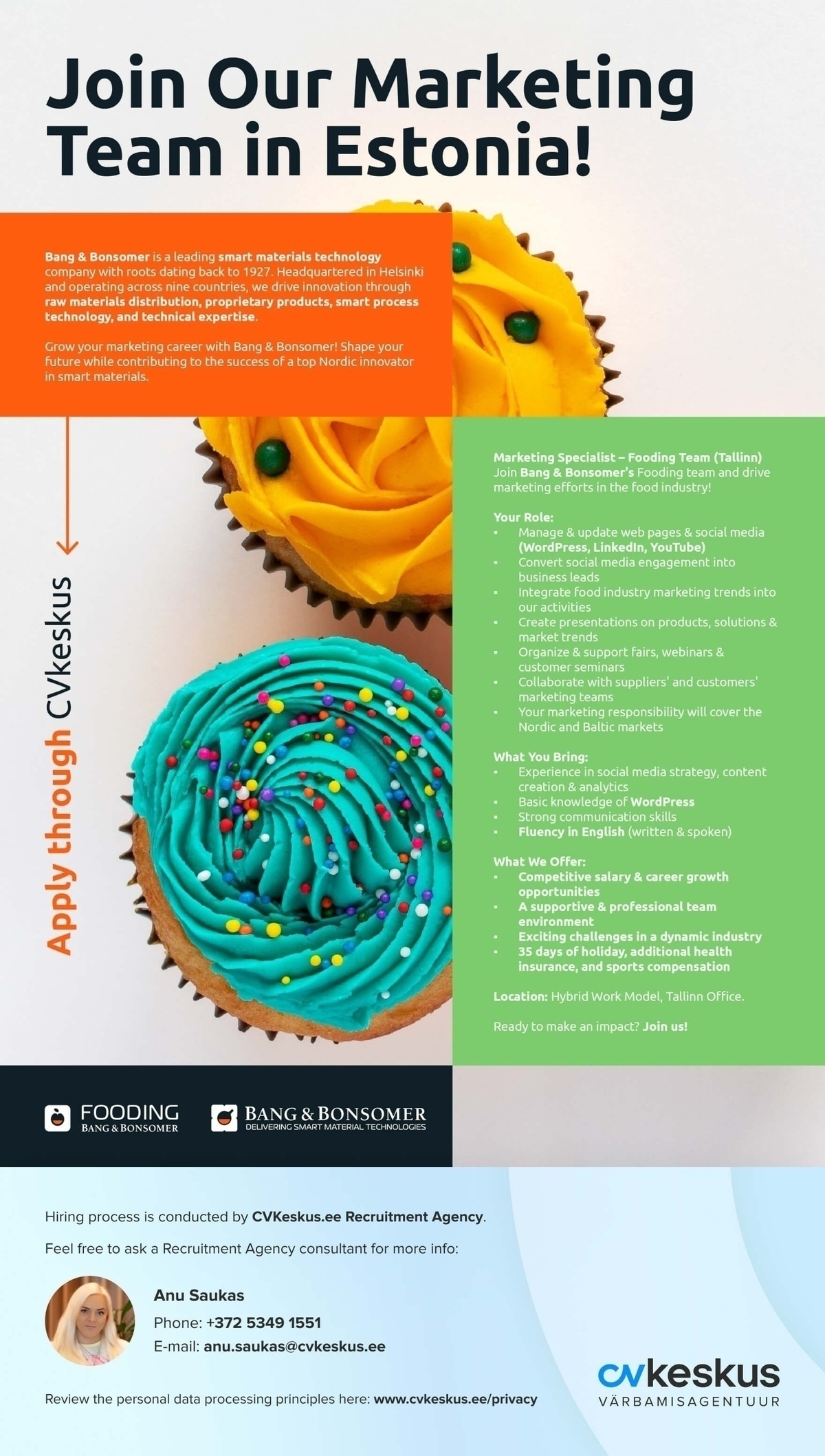 Bang & Bonsomer Eesti OÜ MARKETING SPECIALIST