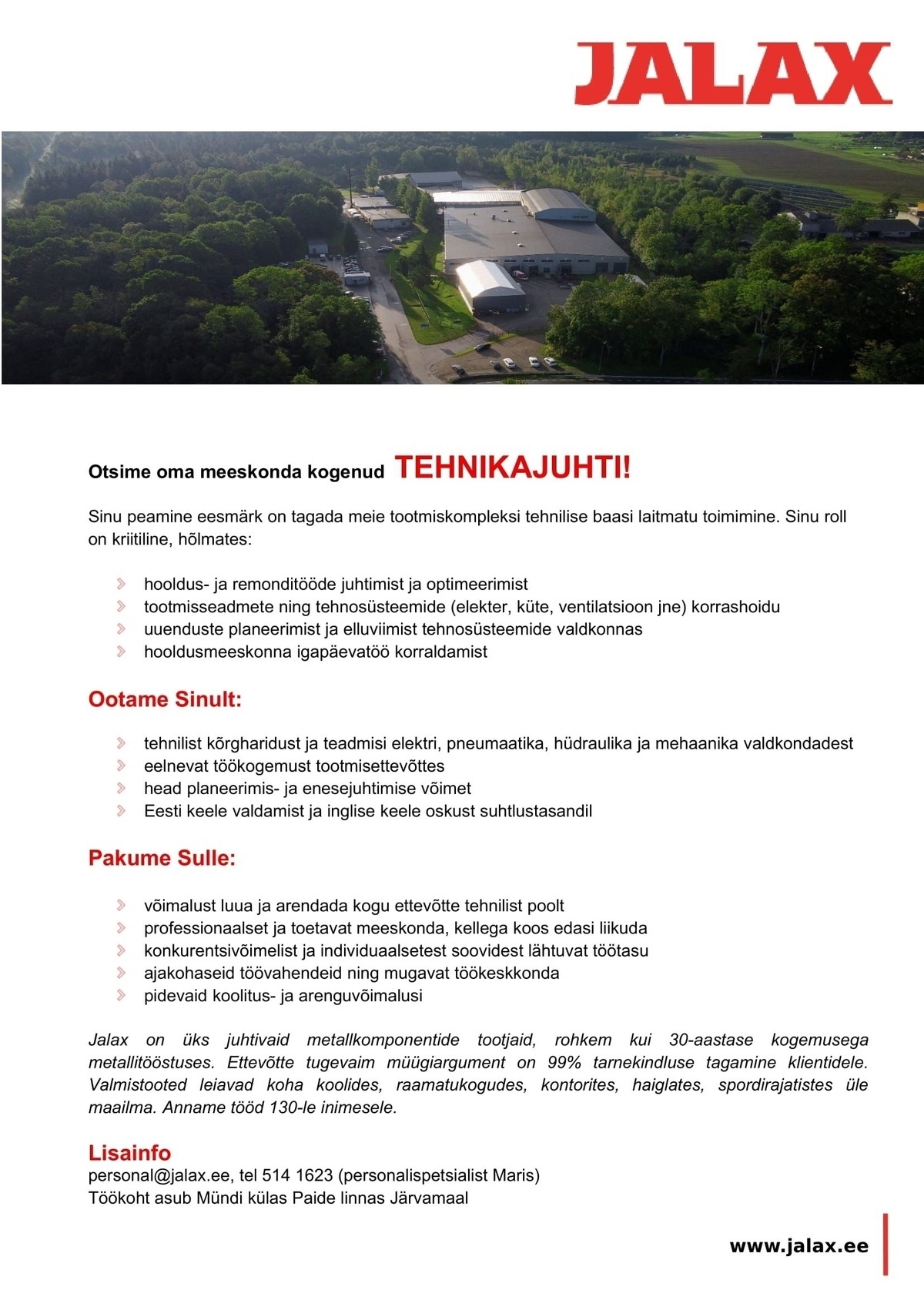 Jalax AS Tehnikajuht