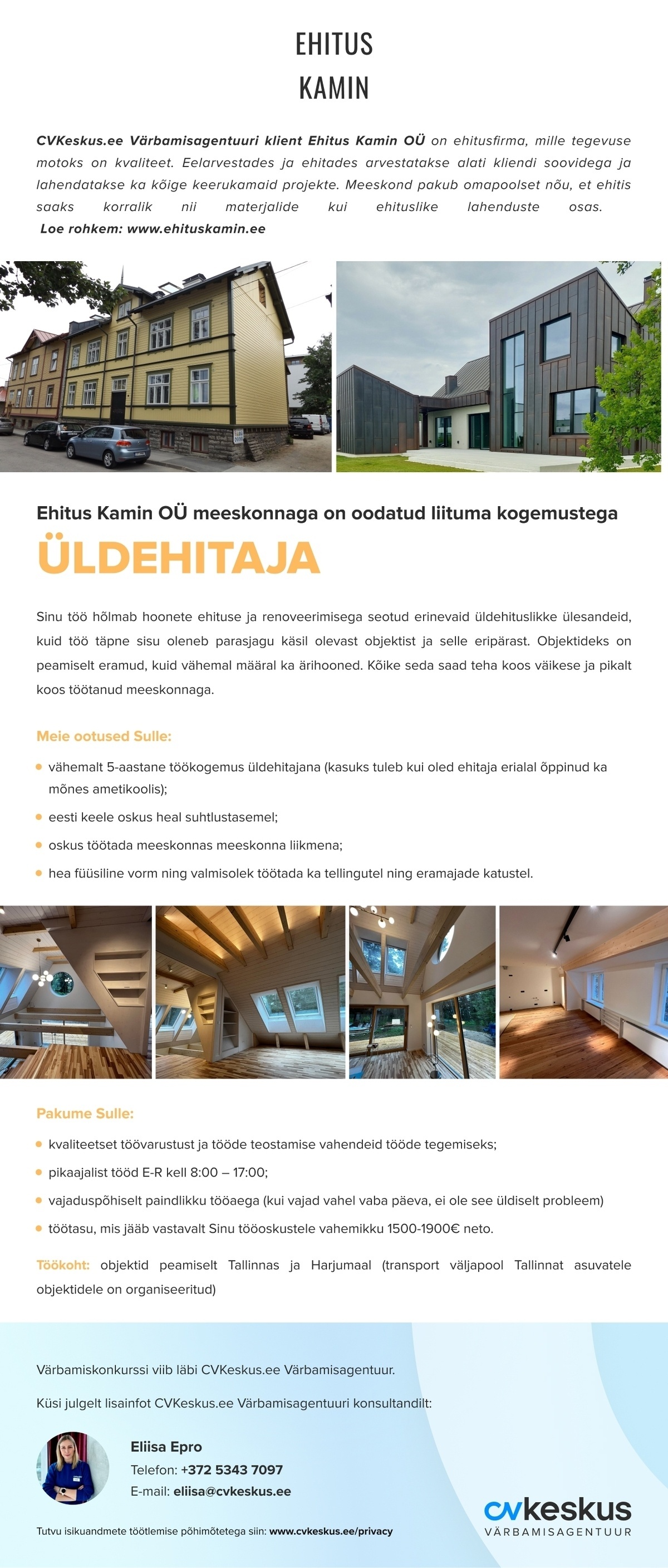 Ehitus Kamin OÜ Üldehitaja