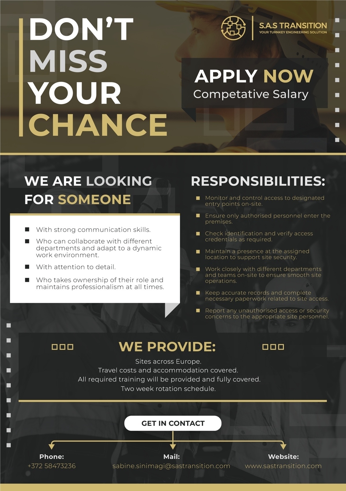 S.A.S Transition OÜ Security Guard